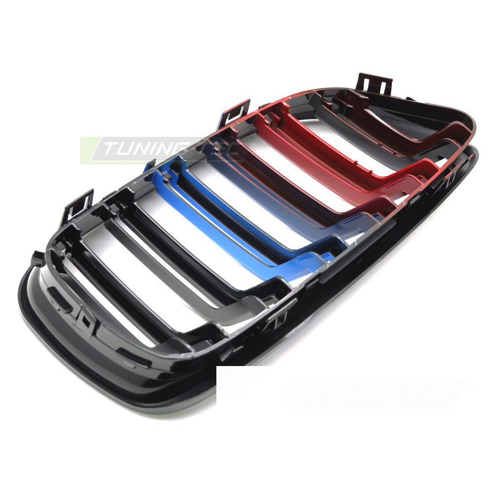 Griglia Sport Nero Lucido Tri-Colour Doppio Bar per BMW Serie 3 E90/E91 (09-11)