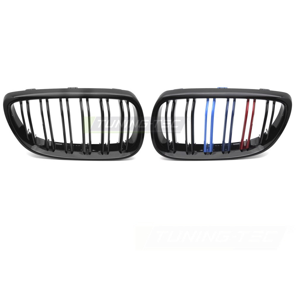 Griglia Sport Nero Lucido Tri-Colour Doppio Bar per BMW Serie 3 E92 (06-10)