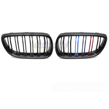 Griglia Sport Nero Lucido Tri-Colour Doppio Bar per BMW Serie 3 E92 (06-10)