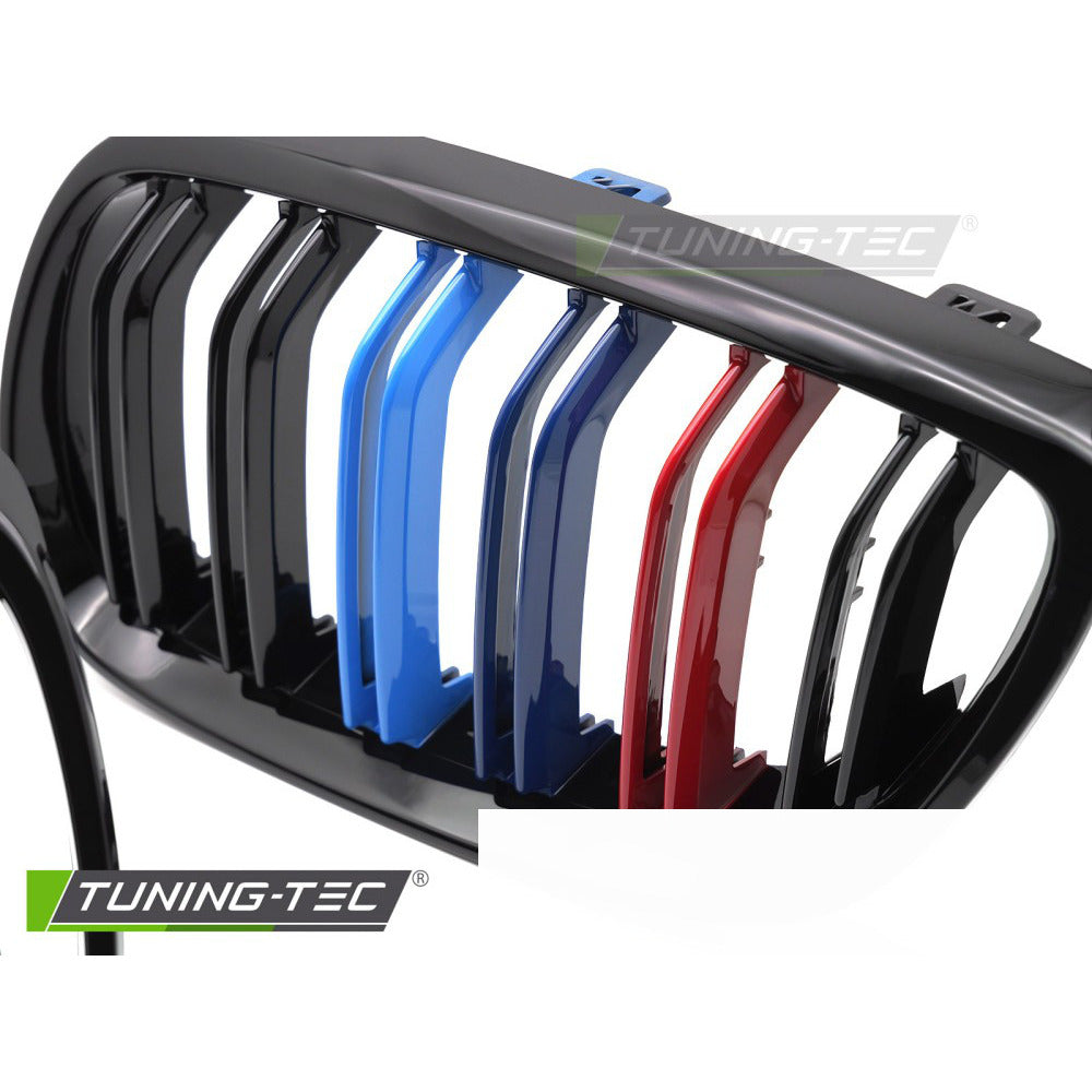 Griglia Sport Nero Lucido Tri-Colour Doppio Bar per BMW Serie 3 E92 (06-10)