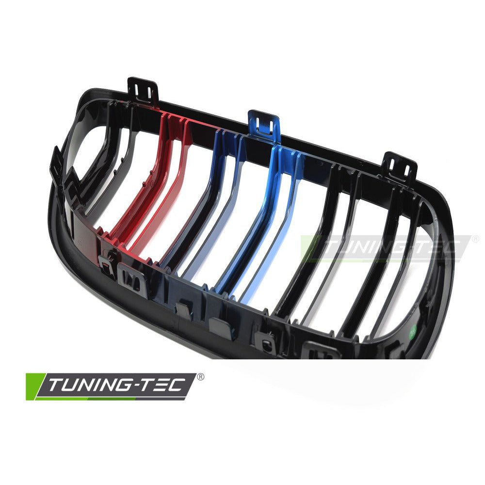 Griglia Sport Nero Lucido Tri-Colour Doppio Bar per BMW Serie 3 E92 (06-10)
