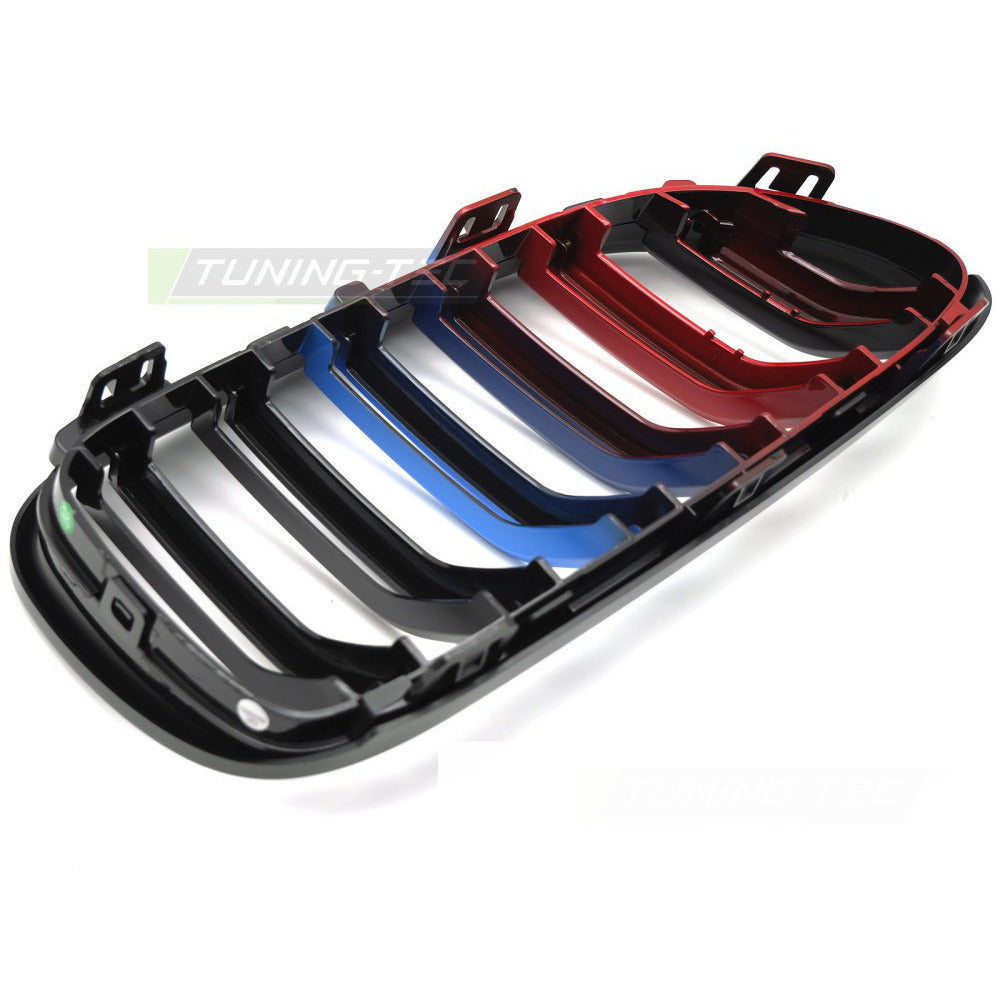 Griglia Sport Nero Lucido Tri-Colour Doppio Bar per BMW Serie 3 E92/E93 (10-13)