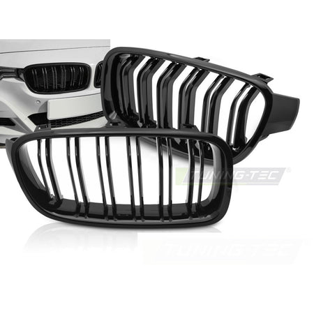 Griglia Sport Nero Lucido Doppio Bar per BMW Serie 3 F30 (11-18)