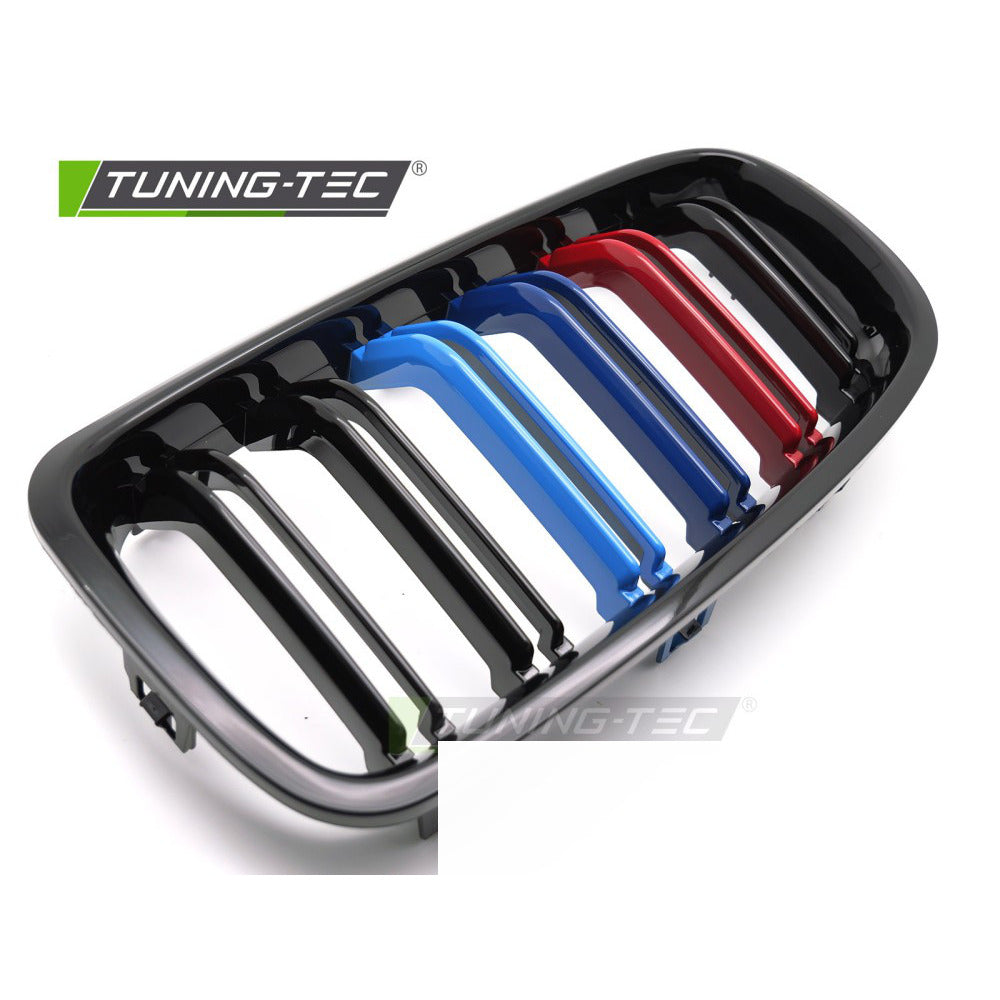 Griglia Sport Nero Lucido Tri-Colour Doppio Bar per BMW Serie 3 F30 (11-18)