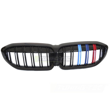 Griglia Sport Nero Lucido Tri-Colour Doppio Bar per BMW Serie 3 G20 (19-22)