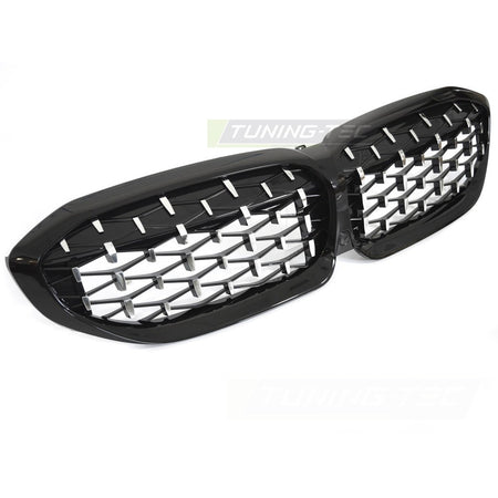 Griglia Diamond Cromato Nero per BMW Serie 3 G20 (2019-2022) - Griglia Sportiva
