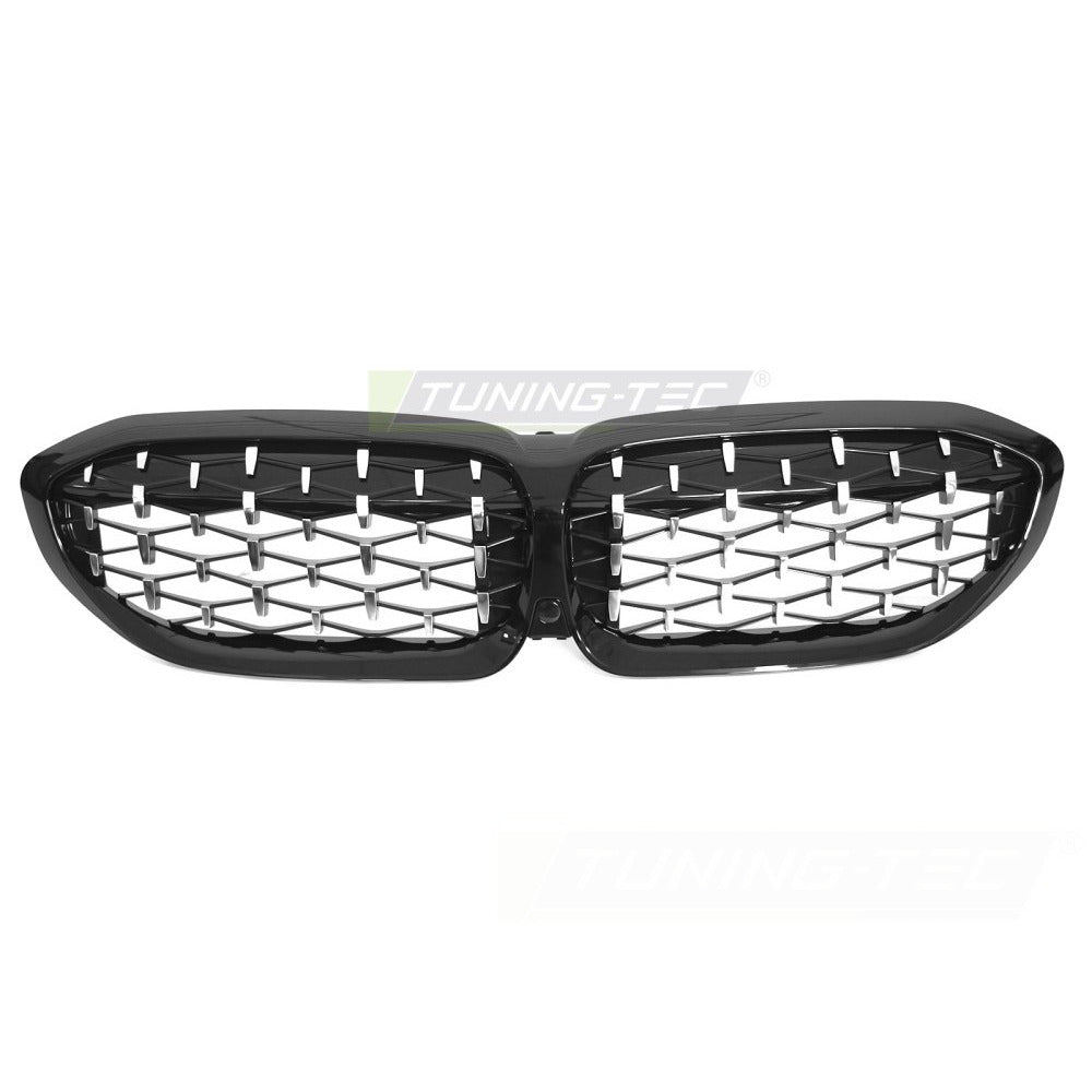 Griglia Diamond Cromato Nero per BMW Serie 3 G20 (2019-2022) - Griglia Sportiva