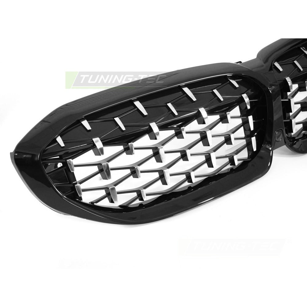 Griglia Diamond Cromato Nero per BMW Serie 3 G20 (2019-2022) - Griglia Sportiva