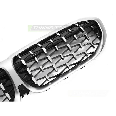 Griglia Diamond Argento Opaco Cromato per BMW Serie 3 G20 (anni 19-22)