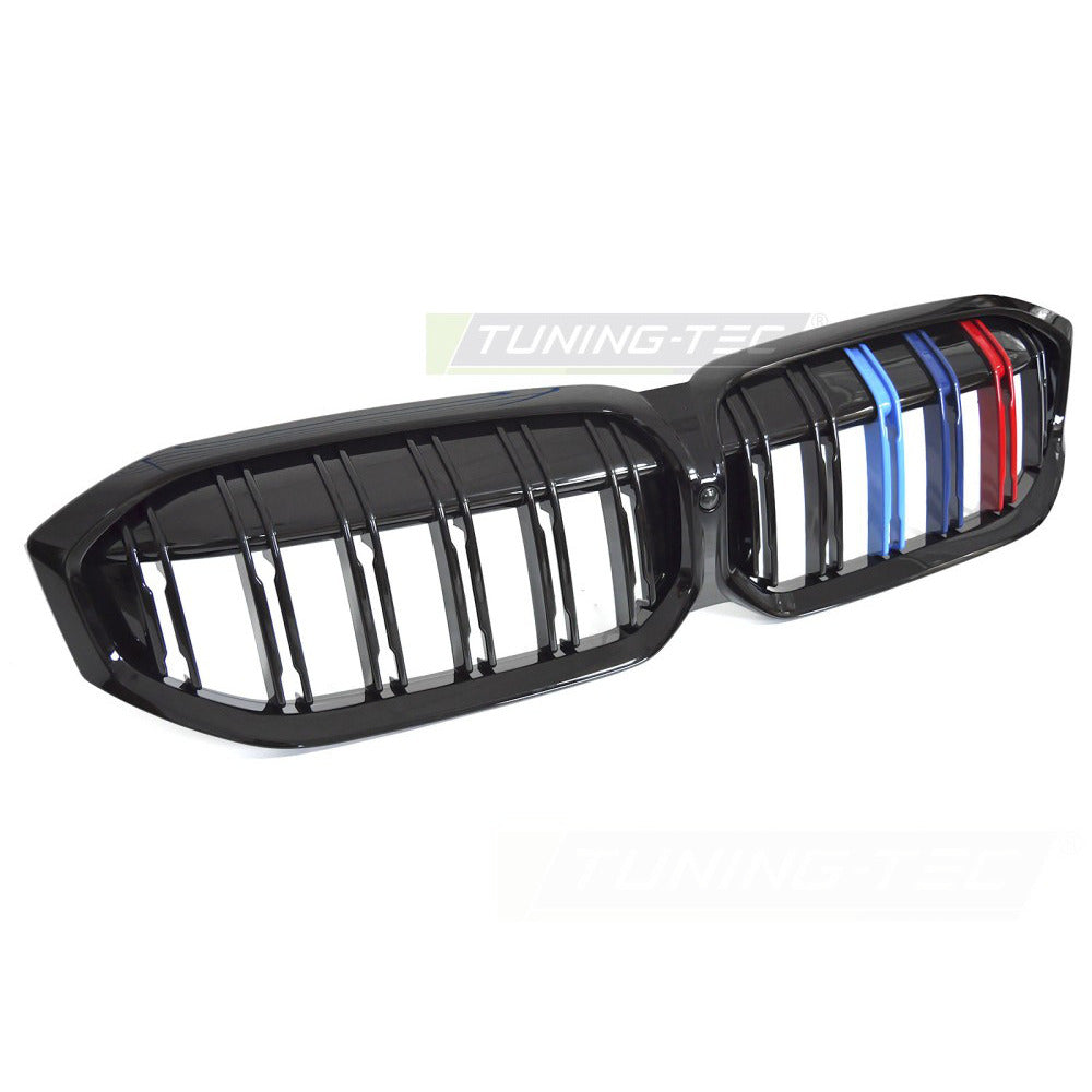 Griglia Sport Nero Lucido Tri-Colour Doppio Bar per BMW Serie 3 G20 (22-26)