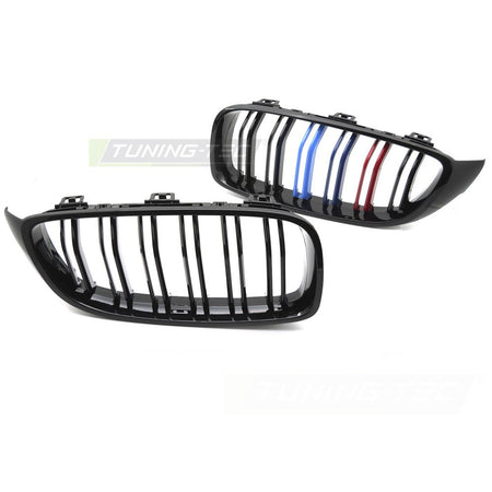 Griglia Sport Nero Lucido Tri-Colour Doppio Bar per BMW F32 (2013-2020)