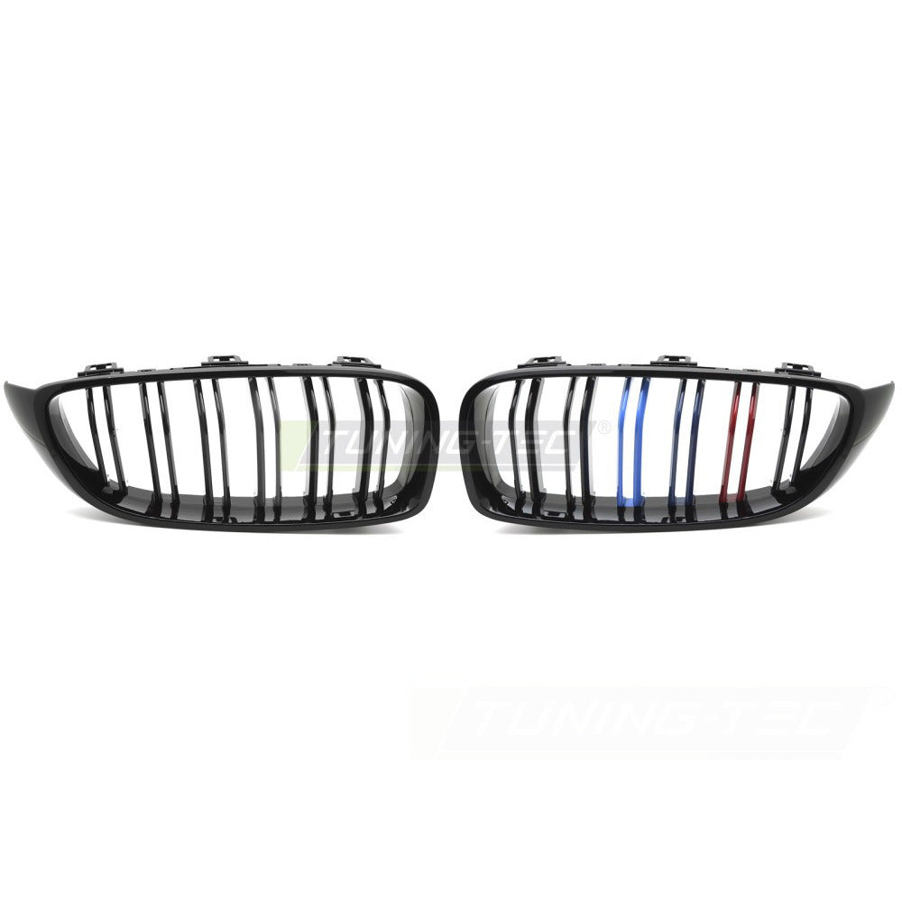 Griglia Sport Nero Lucido Tri-Colour Doppio Bar per BMW F32 (2013-2020)