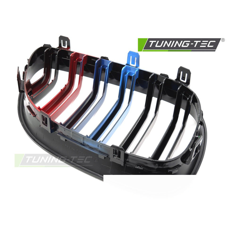 Griglia Sport Nero Lucido Tri-Colour Doppio Bar per BMW Serie 5 E60 (03-10)