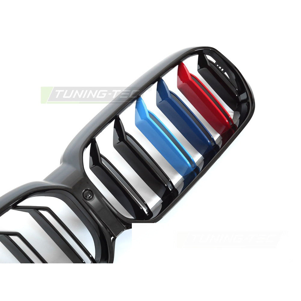 Griglia Sport Nero Lucido Tri-Colour Doppio Bar per BMW Serie 5 G30 (20-23)
