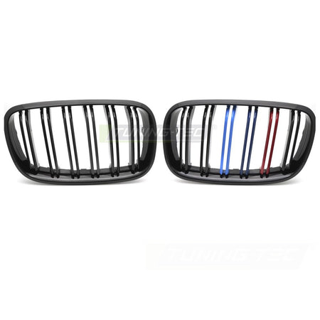 Griglia Sport Nero Lucido Tri-Colour Doppio Bar per BMW X5 E70 (07-13) e X6 E71