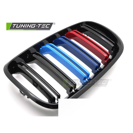 Griglia Sport Nero Lucido Tri-Colour Doppio Bar per BMW X5 E70 (07-13) e X6 E71