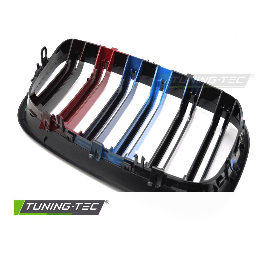 Griglia Sport Nero Lucido Tri-Colour Doppio Bar per BMW X5 E70 (07-13) e X6 E71