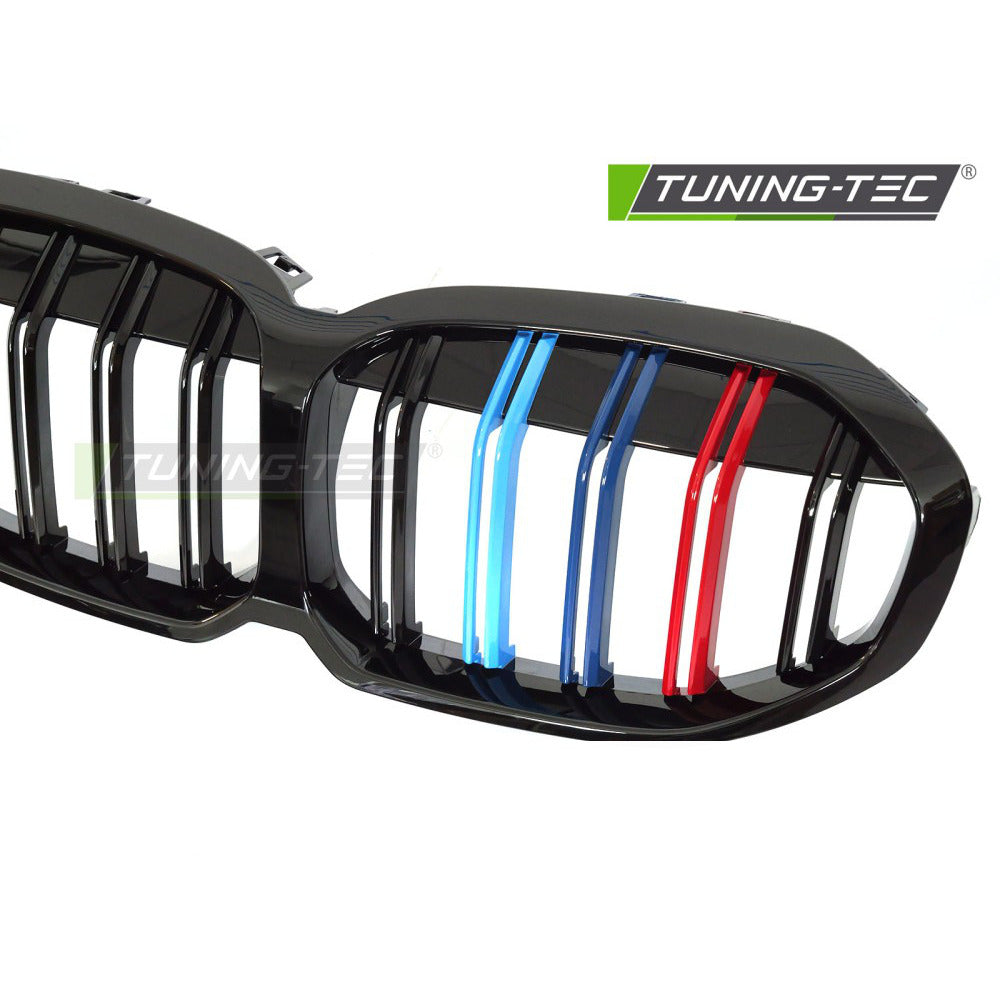 Griglia Sport Nero Lucido Tri-Colour Doppio Bar per BMW F40 (2019-2024)