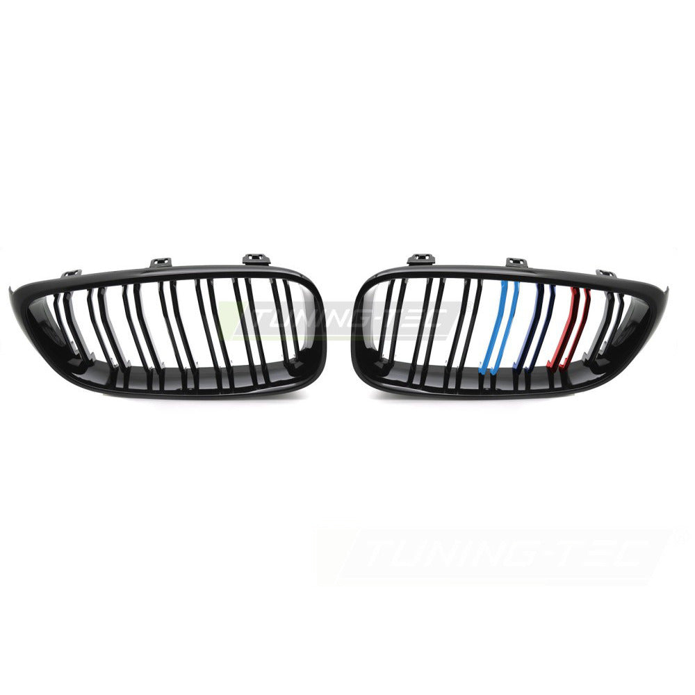 Griglia Sport Nero Lucido Tri-Colour Doppio Bar per BMW F34 Gran Turismo 13-17