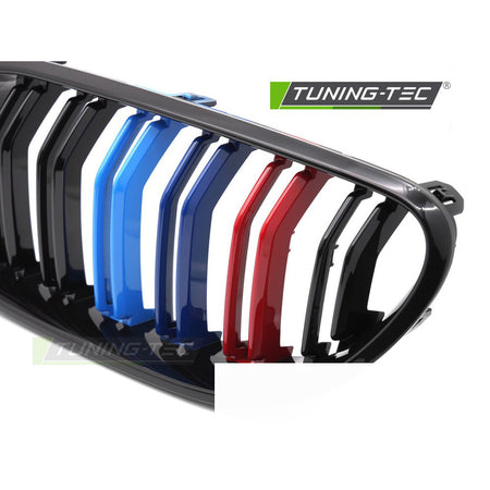 Griglia Sport Nero Lucido Tri-Colour Doppio Bar per BMW Serie 6 F12 (11-18)