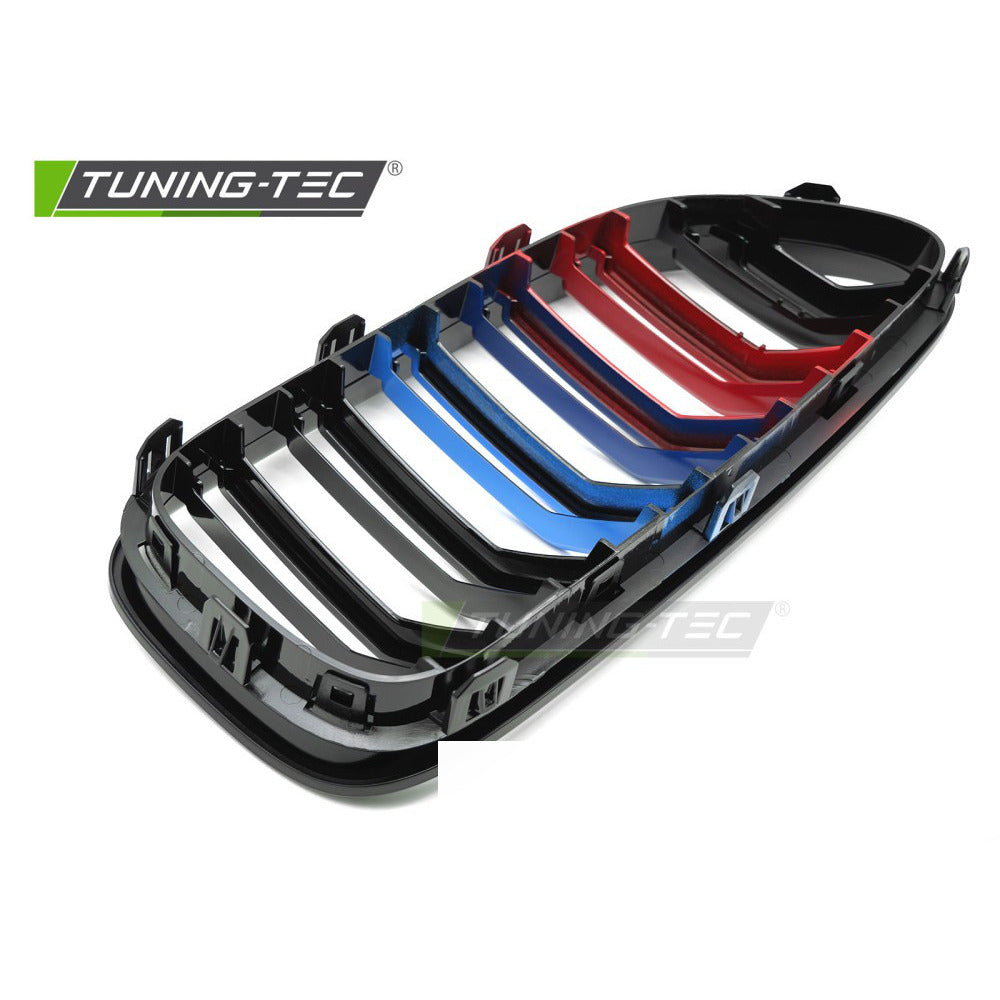 Griglia Sport Nero Lucido Tri-Colour Doppio Bar per BMW Serie 6 F12 (11-18)