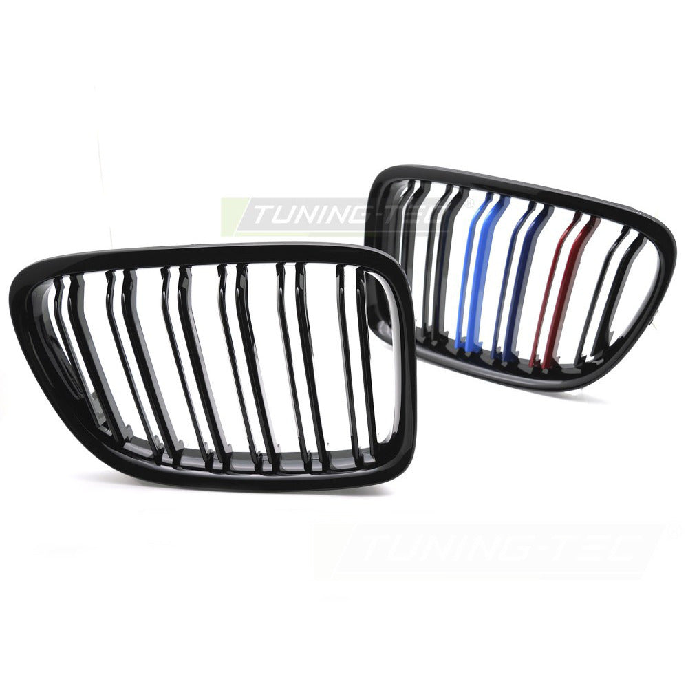Griglia Sport Nero Lucido Tri-Colour Doppio Bar per BMW X1 E84 (09-14)