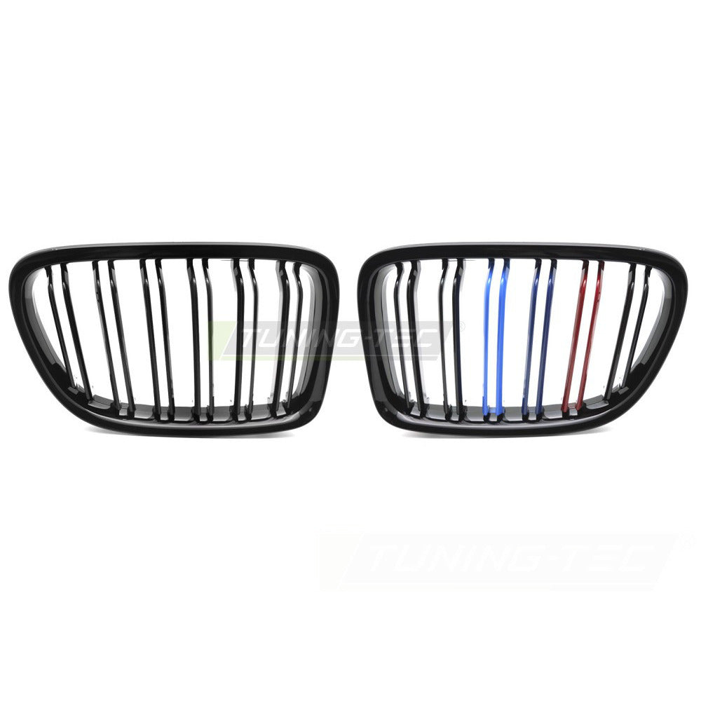 Griglia Sport Nero Lucido Tri-Colour Doppio Bar per BMW X1 E84 (09-14)