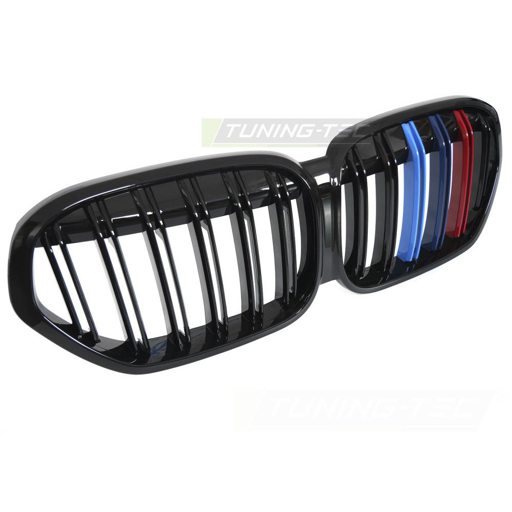 Griglia Sport Nero Lucido Tri-Colour Doppio Bar per BMW X1 F48 (20-22)