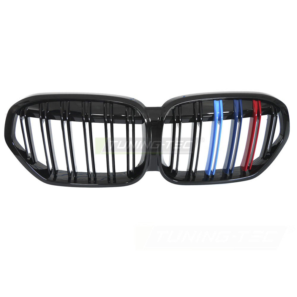 Griglia Sport Nero Lucido Tri-Colour Doppio Bar per BMW X1 F48 (20-22)