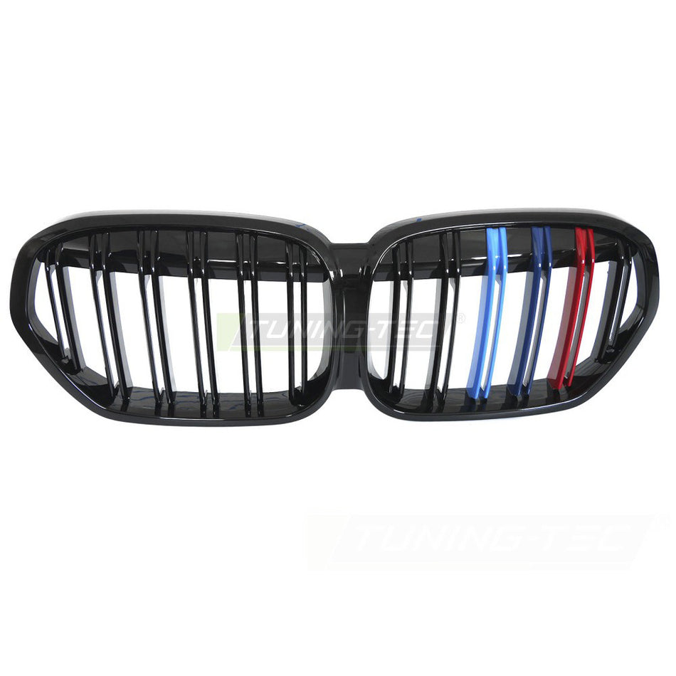 Griglia Sport Nero Lucido Tri-Colour Doppio Bar per BMW X1 F48 (20-22)