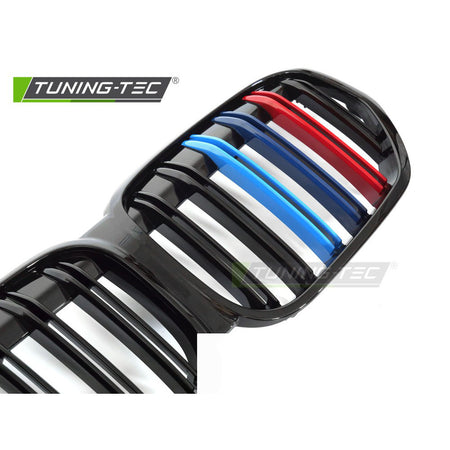 Griglia Sport Nero Lucido Tri-Colour Doppio Bar per BMW X1 F48 (20-22)