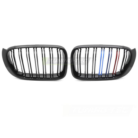 Griglia Sport Nero Lucido Tri-Colour Doppio Bar per BMW X3 F25 LCI 14-17 / X4