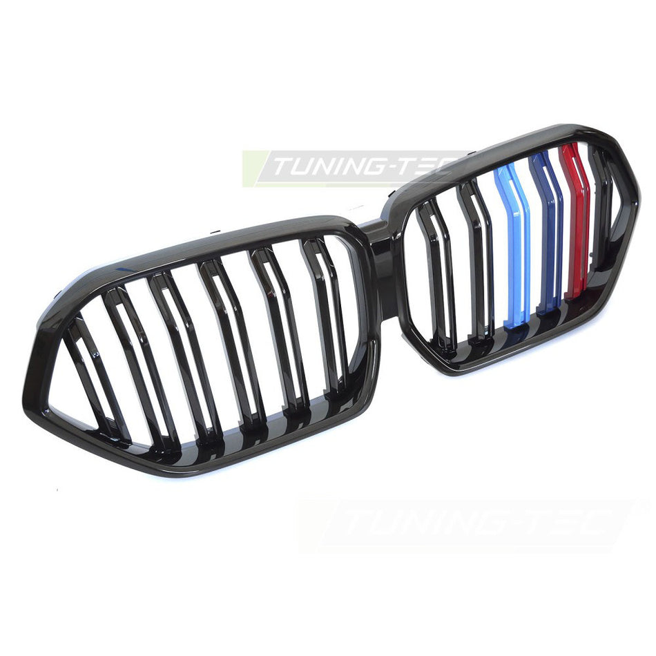 Griglia Sport Nero Lucido Tri-Colour Doppio Bar per BMW X6 G06 (2019-2023)