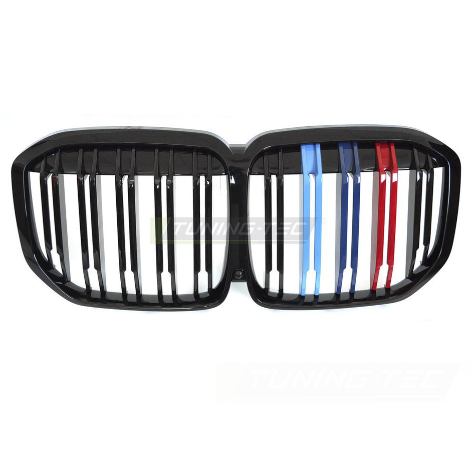 Griglia Sport Nero Lucido Tri-Colour Doppio Bar per BMW X7 G07 (2018-2022)