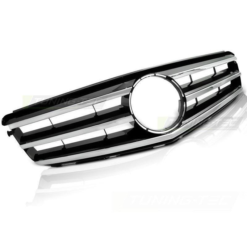 Griglia Cromato Nero per Mercedes W204 (2007-2014) - Griglia Sportiva Anteriore