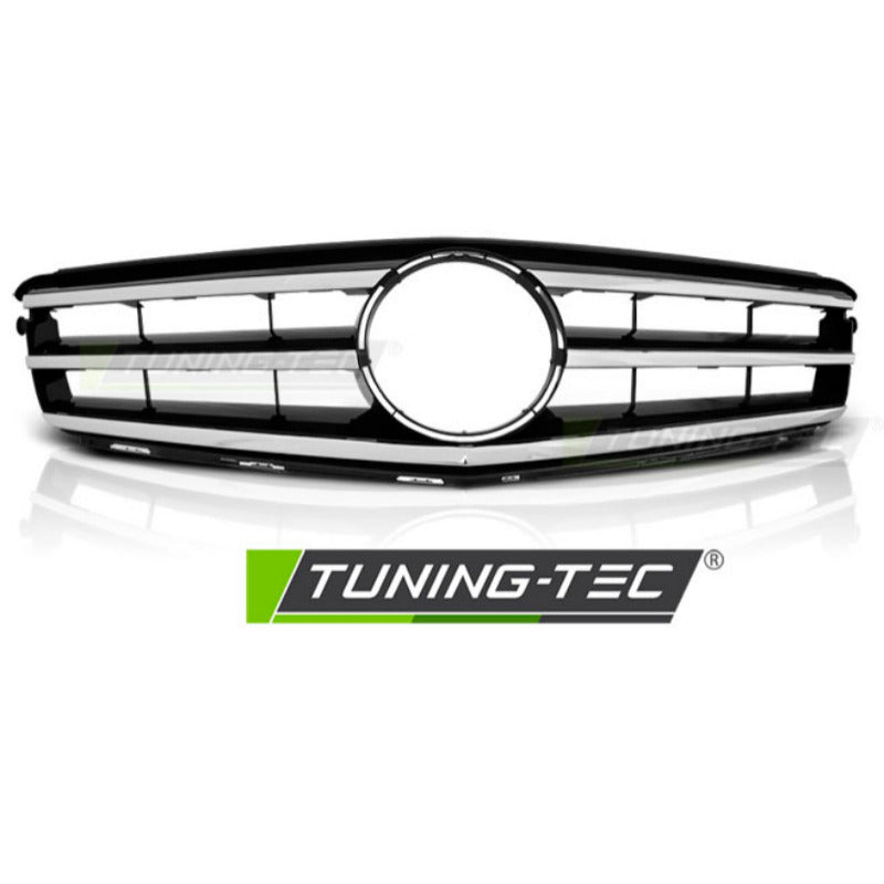 Griglia Cromato Nero per Mercedes W204 (2007-2014) - Griglia Sportiva Anteriore