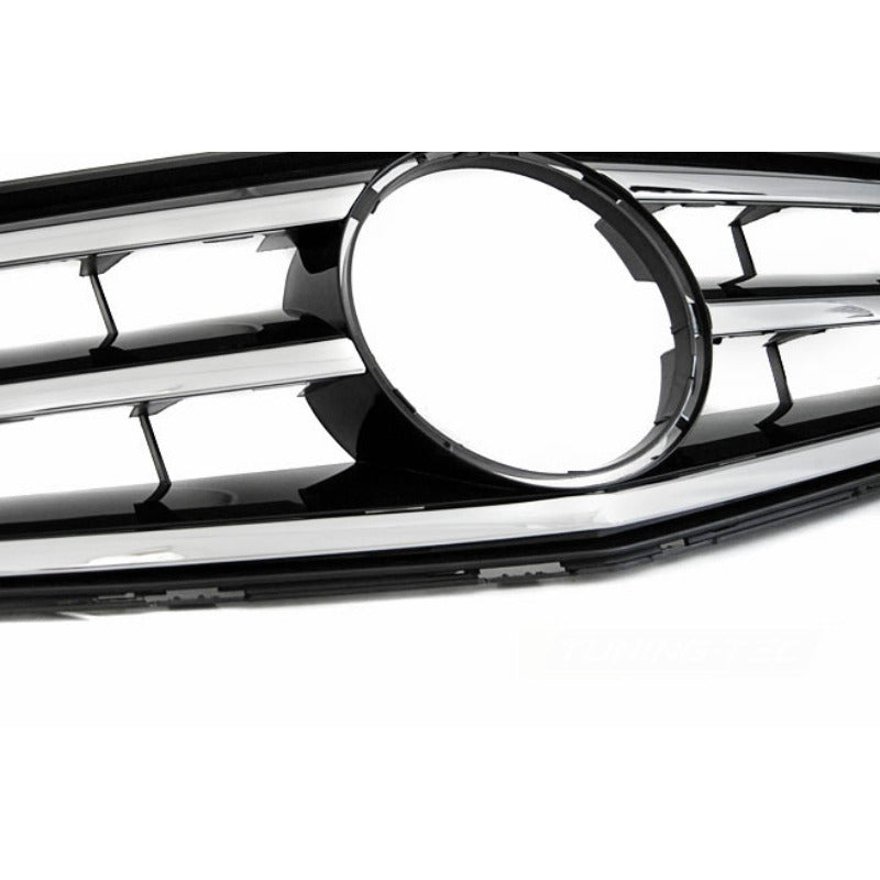 Griglia Cromato Nero per Mercedes W204 (2007-2014) - Griglia Sportiva Anteriore