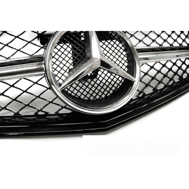 Griglia Sport Nero Lucido Cromato per Mercedes W204 (2007-2014)