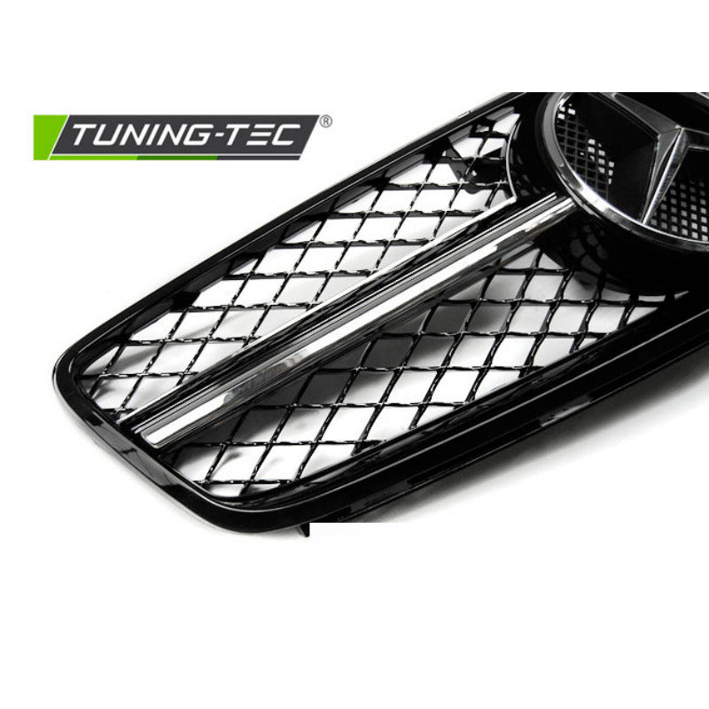 Griglia Sport Nero Lucido Cromato per Mercedes W204 (2007-2014)