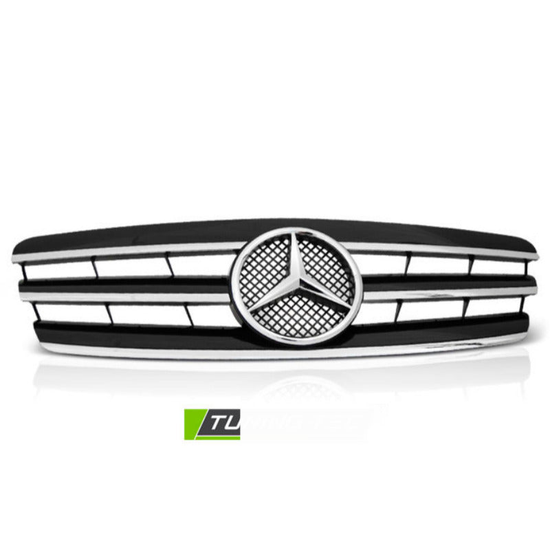 Griglia Sport Nero Cromato per Mercedes W203 (2000-2007) - Griglia Anteriore