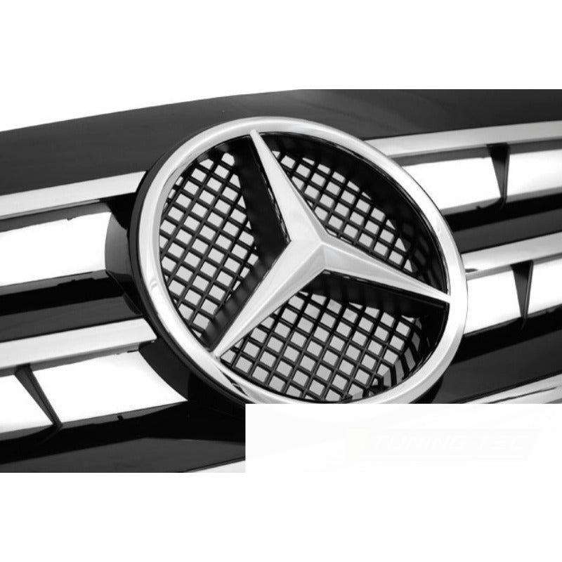 Griglia Sport Nero Cromato per Mercedes W203 (2000-2007) - Griglia Anteriore