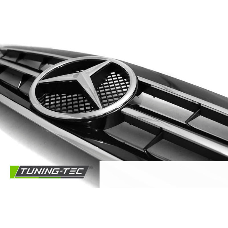 Griglia Sport Nero Cromato per Mercedes W203 (2000-2007) - Griglia Anteriore
