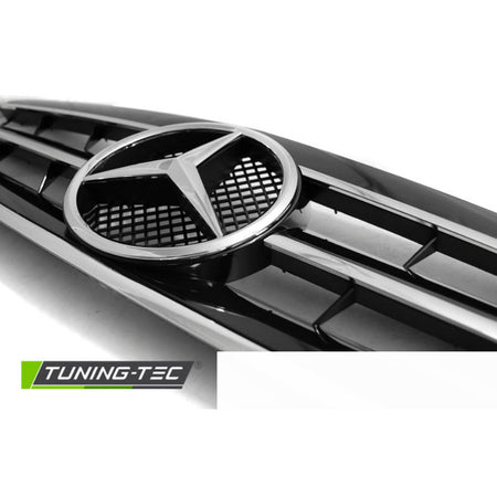 Griglia Sport Nero Cromato per Mercedes W203 (2000-2007) - Griglia Anteriore