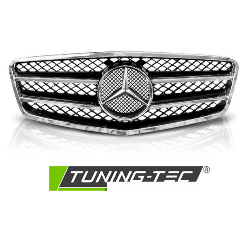 Griglia Sport Nero Cromato per Mercedes W212 (2009-2013) - Griglia Anteriore