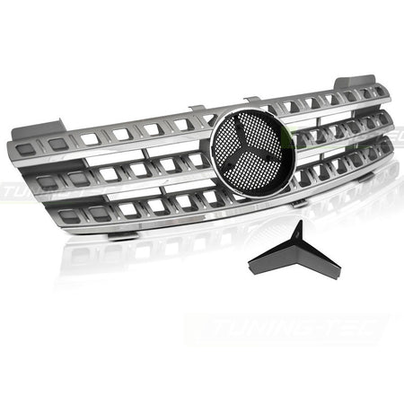 Griglia Sport Argento Cromato per Mercedes W164 (2005-2008) - Griglia Anteriore