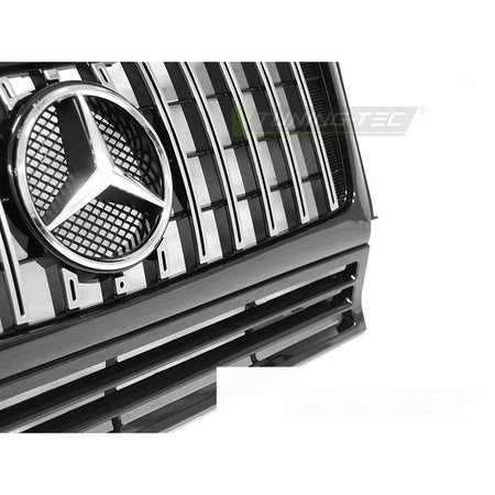 Griglia Sport Nero Cromato Universale per Auto Tuning, Finitura Nera Lucida
