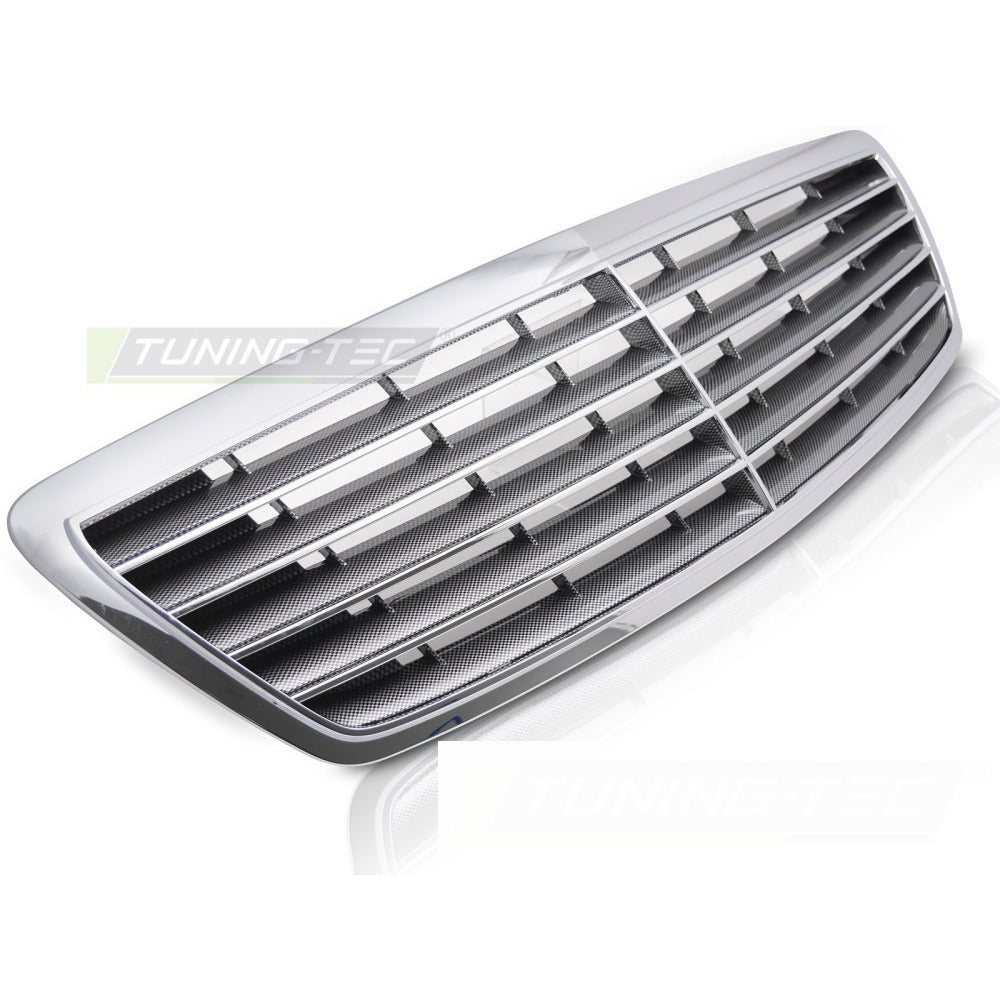 Griglia Cromato-Effetto Carbonio per Mercedes Classe S W220 (02-05) - Sportiva