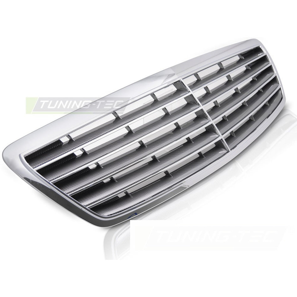 Griglia Cromato-Effetto Carbonio per Mercedes Classe S W220 (02-05) - Sportiva