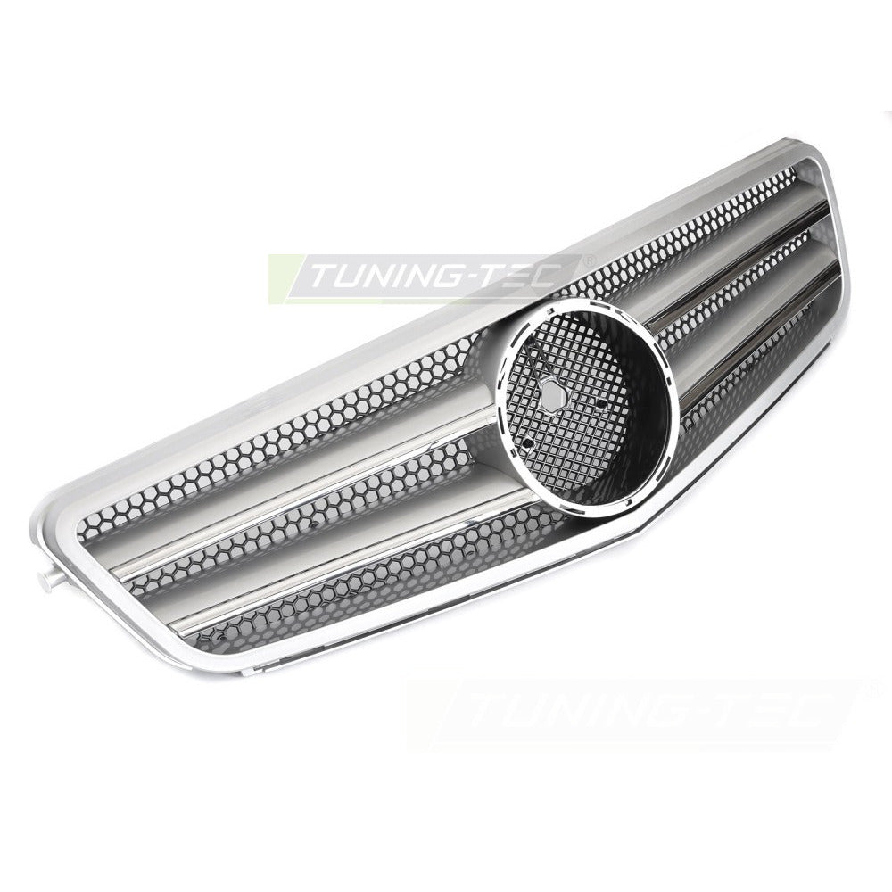 Griglia Sport Argento Cromato per Mercedes W204 (07-14) - Griglia Aerazione