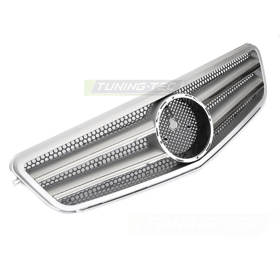 Griglia Sport Argento Cromato per Mercedes W204 (07-14) - Griglia Aerazione